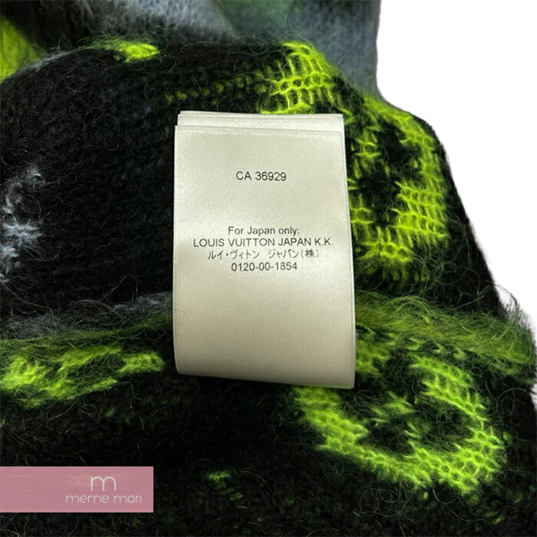 Louis Vuitton Neon Striped Mohair Monogram Cardigan