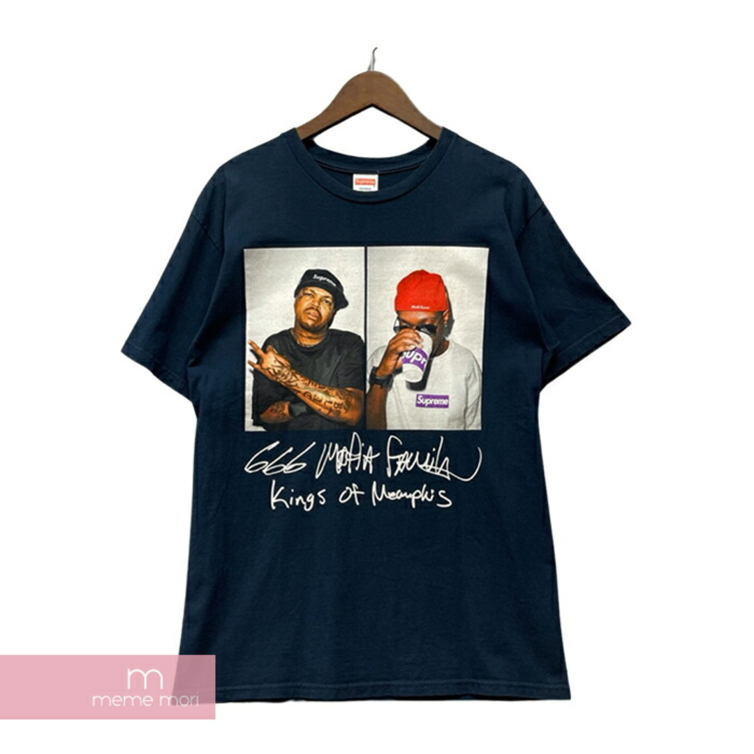 トップスSupreme 2012AW Three Six Mafia Tee シュプリーム スリーシックスマフィアTシャツ 半袖カットソー フォトプリント ネイビー サイズM【231003】【-B】【me04】