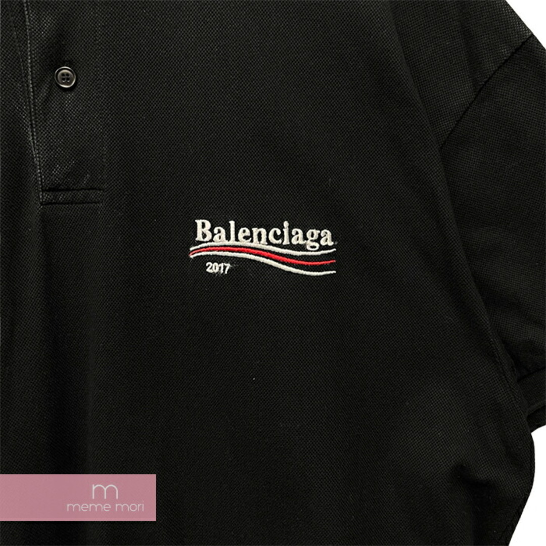 Balenciaga(バレンシアガ)のBALENCIAGA 2017AW Campaign Logo Polo Shirt 485844 TWK46 バレンシアガ キャンペーンロゴポロシャツ 半袖 ロゴ刺繍 ブラック サイズS【231005】【中古-C】【】 メンズのトップス(ポロシャツ)の商品写真