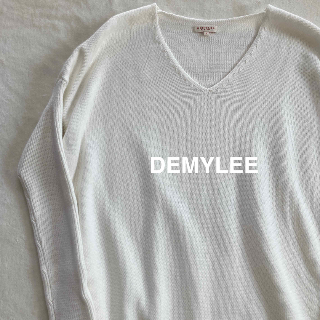 美品　デミリー　DEMYLEE　モヘア　薄手ニット　グレー