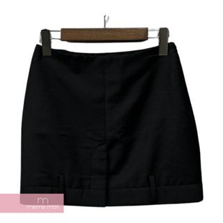 バーバリー(BURBERRY)のBURBERRY Short Skirt with Belt 8054494 バーバリー ベルト付きショートスカート ミニスカート デザインスカート モヘア混 裾ベルト ブラック サイズ36【231005】【中古-A】【me04】(その他)