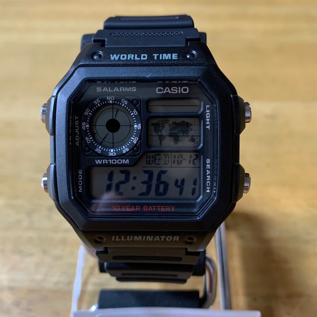 【新品】カシオ CASIO スタンダード 腕時計 AE-1200WH-1A