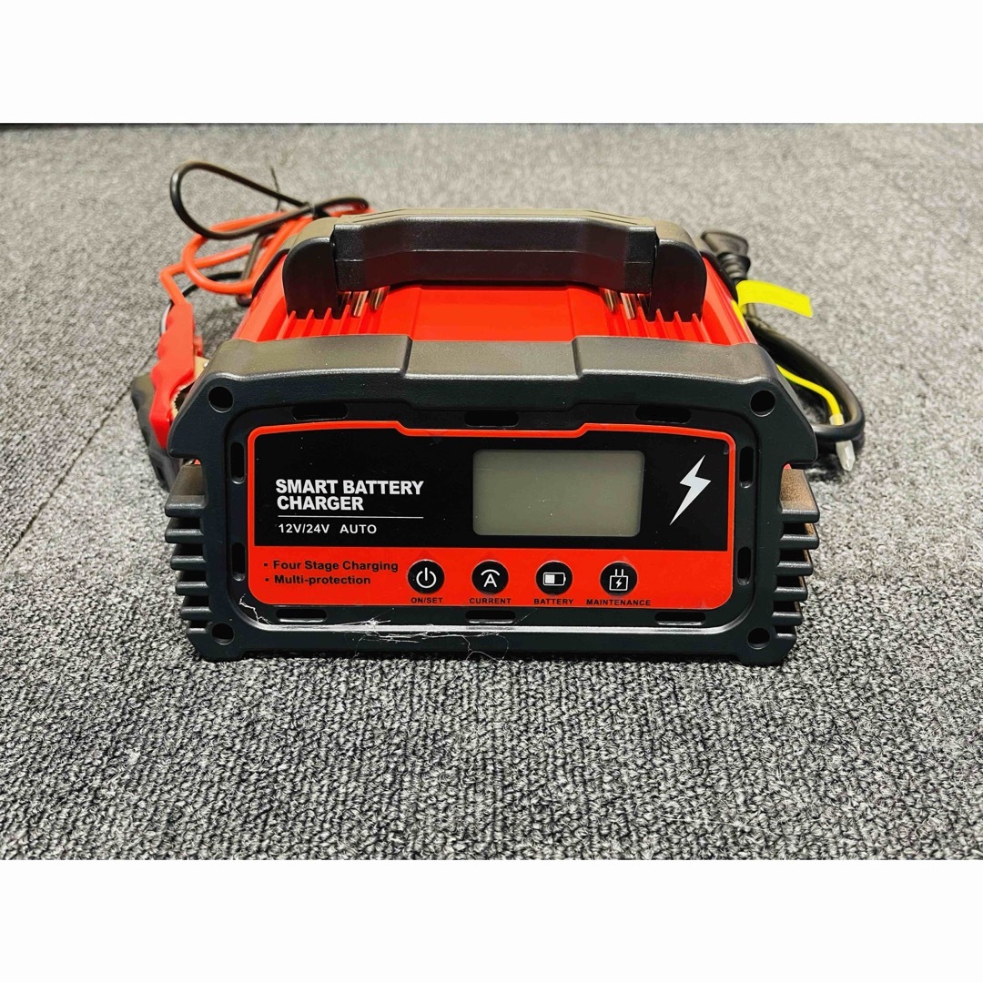 12Aバッテリー充電器12V/24V対応 バッテリー診断機能GEL/AGM車充電13Kg本体サイズ