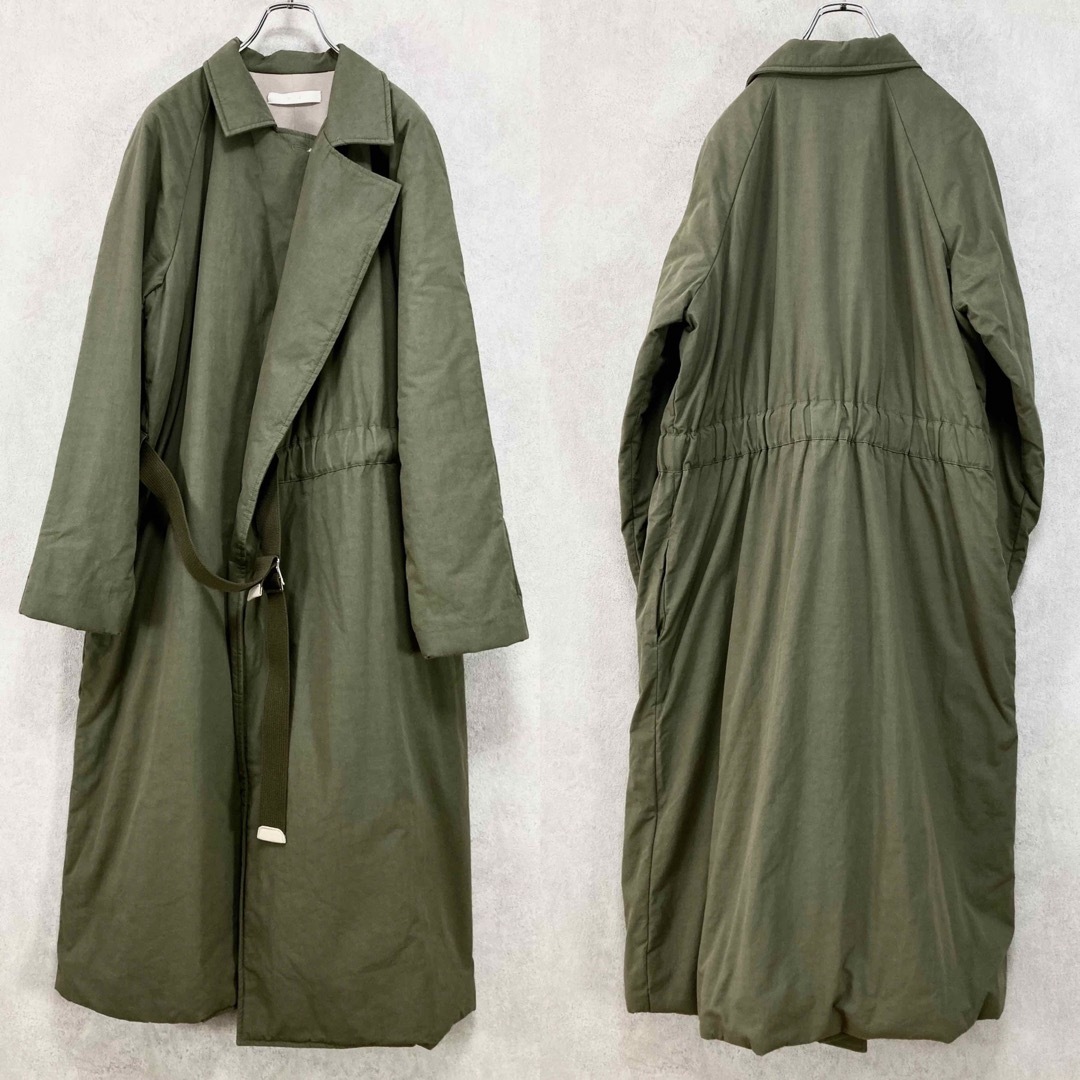 seya. イタリア製 Padded coat with belt カーキS