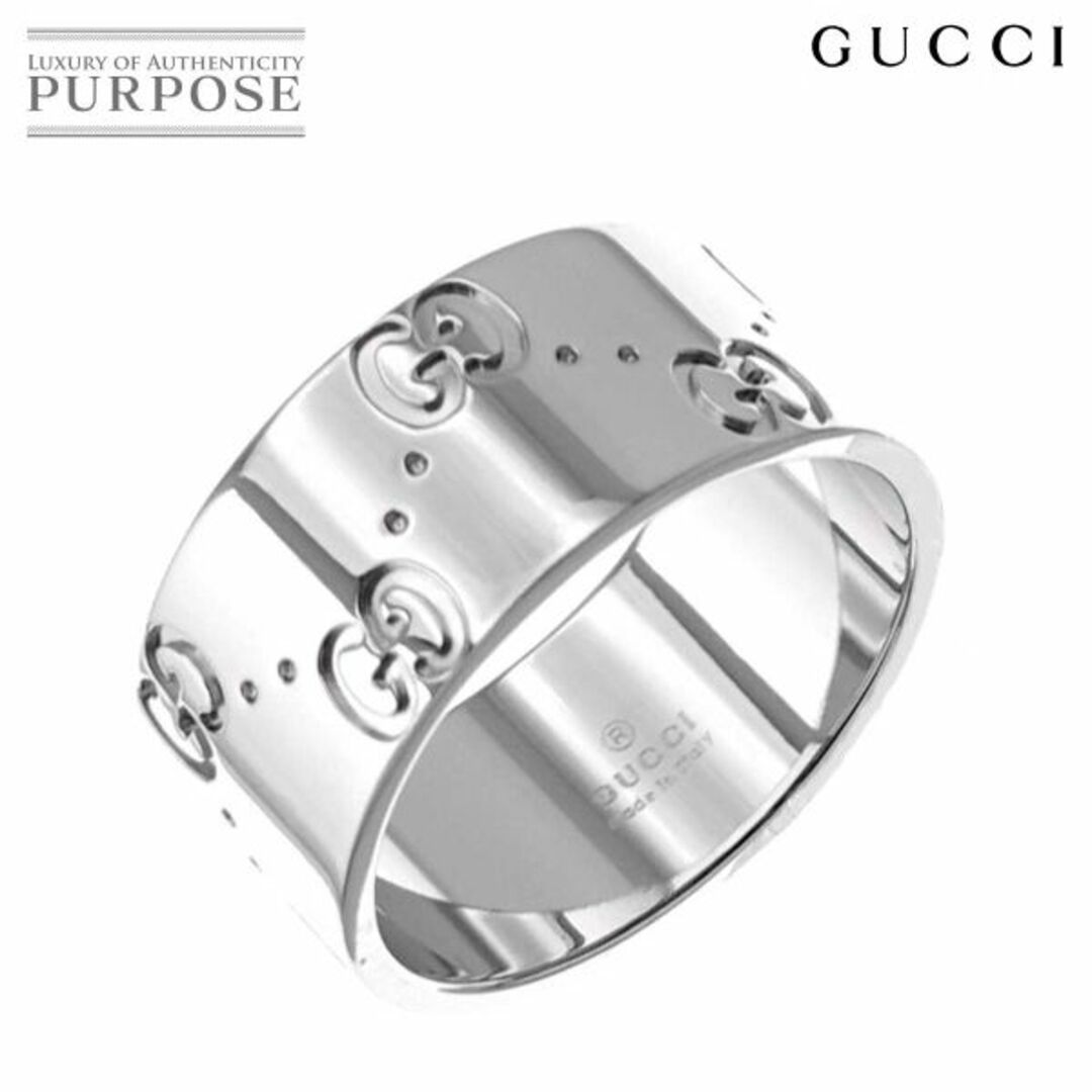 グッチ GUCCI アイコン #14 リング ワイド K18 WG ホワイトゴールド 750 指輪 90205232 | フリマアプリ ラクマ