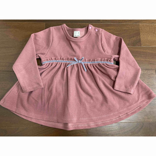 プティマイン(petit main)のプティマイン長袖カットソー　ユニクロレギンス　80サイズ(Tシャツ/カットソー)