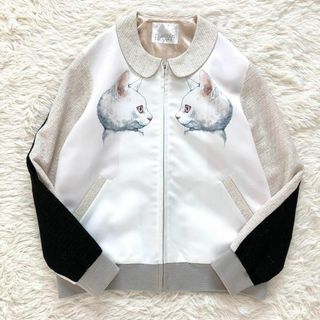 メラントリックヘムライト ヒグチユウコ 猫 ジャケット ブルゾン F