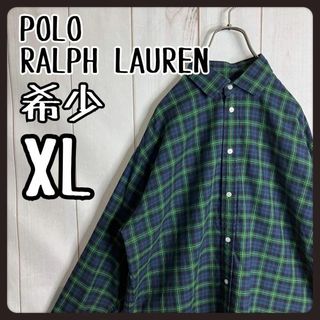 ポロラルフローレン(POLO RALPH LAUREN)の【希少デザイン】　ポロラルフローレン　長袖シャツ　マチポニー刺繍　マルチチェック(シャツ)