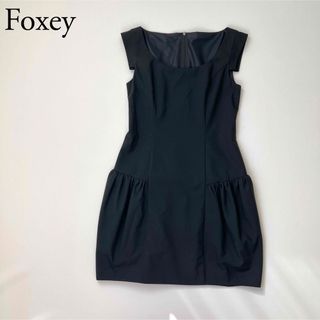 フォクシーニューヨーク(FOXEY NEW YORK)の美品　FOXEY NEWYORK フォクシー　ワンピース　ドレス　バルーン(ひざ丈ワンピース)