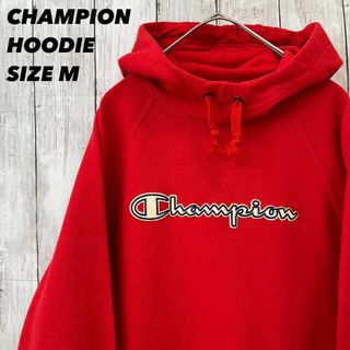 チャンピオン(Champion)のアメリカ古着　チャンピオン　センター刺繍ロゴスエットパーカー　M 赤ユニセックス(パーカー)