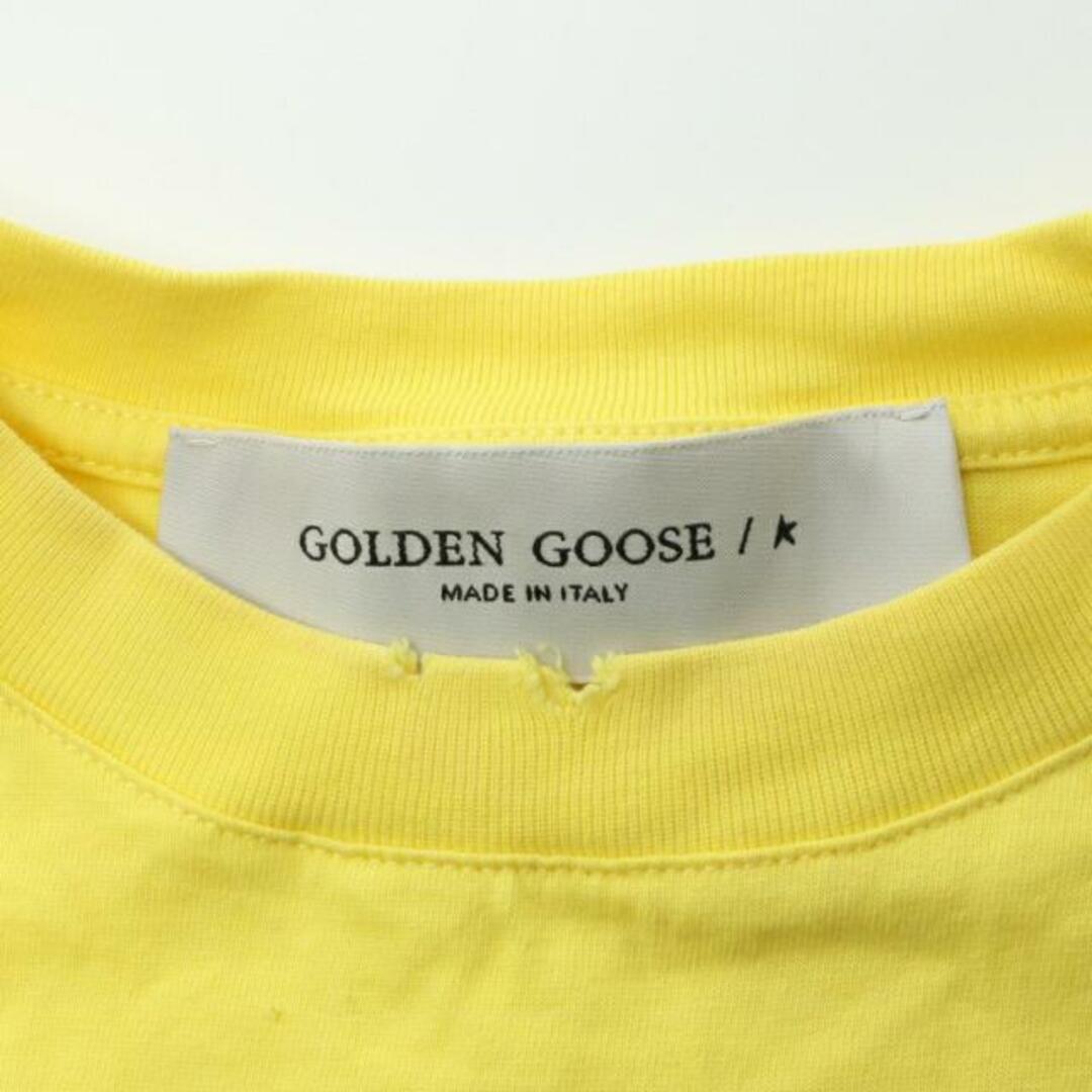 GOLDEN GOOSE(ゴールデングース)の カットソー ノースリーブ コットン イエロー スタッズ ダメージ加工 レディースのトップス(カットソー(半袖/袖なし))の商品写真