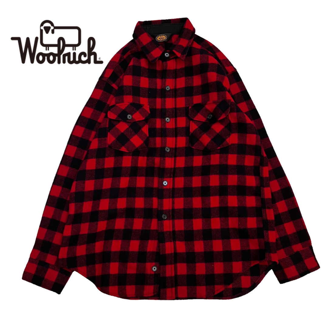 メンズ【WOOLRICH】ブロックチェック  ワークシャツ