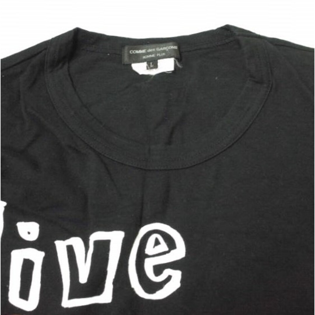 COMME des GARCONS HOMME PLUS コムデギャルソンオムプリュス 17AW 日本製 live free w.s.w. TEE  ロゴプリントTシャツ PE-T065 L ブラック 半袖 トップス【中古】【COMME des GARCONS HOMME PLUS】