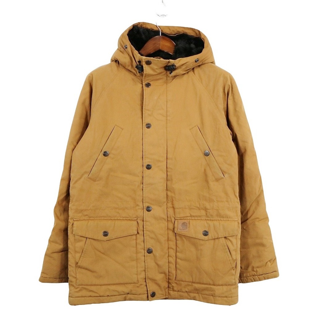 carhartt(カーハート)のCarhartt カーハート マウンテンパーカー 中綿 アウトドア アウター ラグランスリーブ ロゴ ブラウン (メンズ S ) 中古 古着 O5005 メンズのジャケット/アウター(マウンテンパーカー)の商品写真