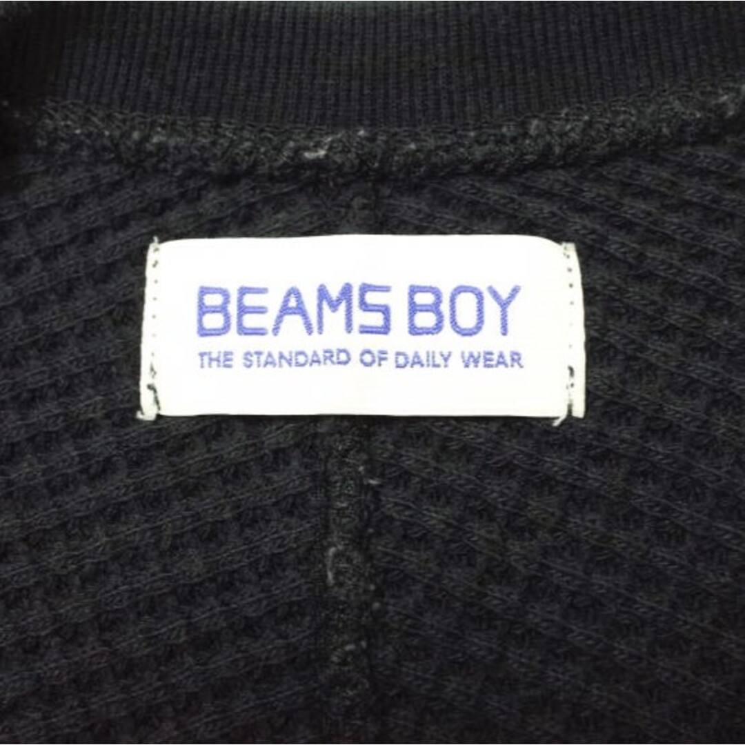 BEAMS BOY(ビームスボーイ)のBEAMS BOY ビームスボーイ 20AW サーマル ビッグシルエット サイズ クルー 13-14-0376-654 ONE SIZE ブラック 長袖 ワッフル カットソー Tシャツ トップス【中古】【BEAMS BOY】 レディースのトップス(Tシャツ(長袖/七分))の商品写真