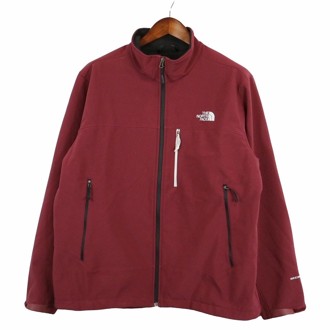 THE NORTH FACE ノースフェイス ソフトシェルジャケット アウトドア 防寒 登山 WINDWALL ワインレッド (メンズ XL)   O5018