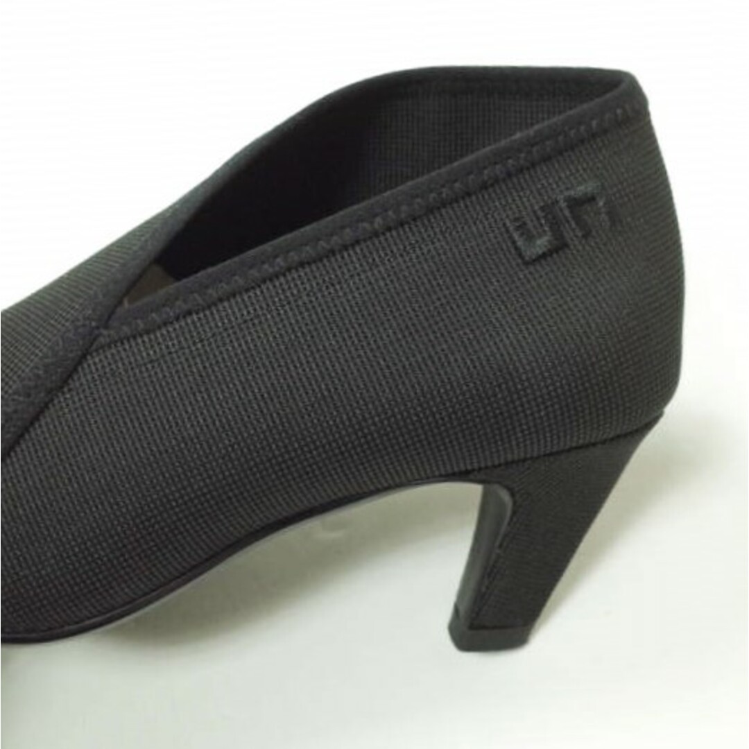 UNITED NUDE ユナイテッドヌード Fold Lite Mid Vカットヒールパンプス 46330011 37(23.5-24cm)  Black UN ポインテッドトゥ ショートブーツ シューズ【新古品】【中古】【UNITED NUDE】