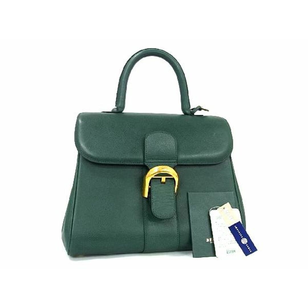 ■美品■ DELVAUX デルヴォー ブリヨンPM レザー ワンハンドル ハンドバッグ  レディース グリーン系 DA4617