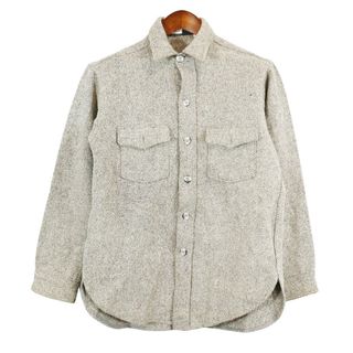 ウールリッチ(WOOLRICH)の80年代 USA製 WOOLRICH ウールリッチ ウール長袖シャツ 三角タグ グレー (メンズ M) 中古 古着 O5020(シャツ)