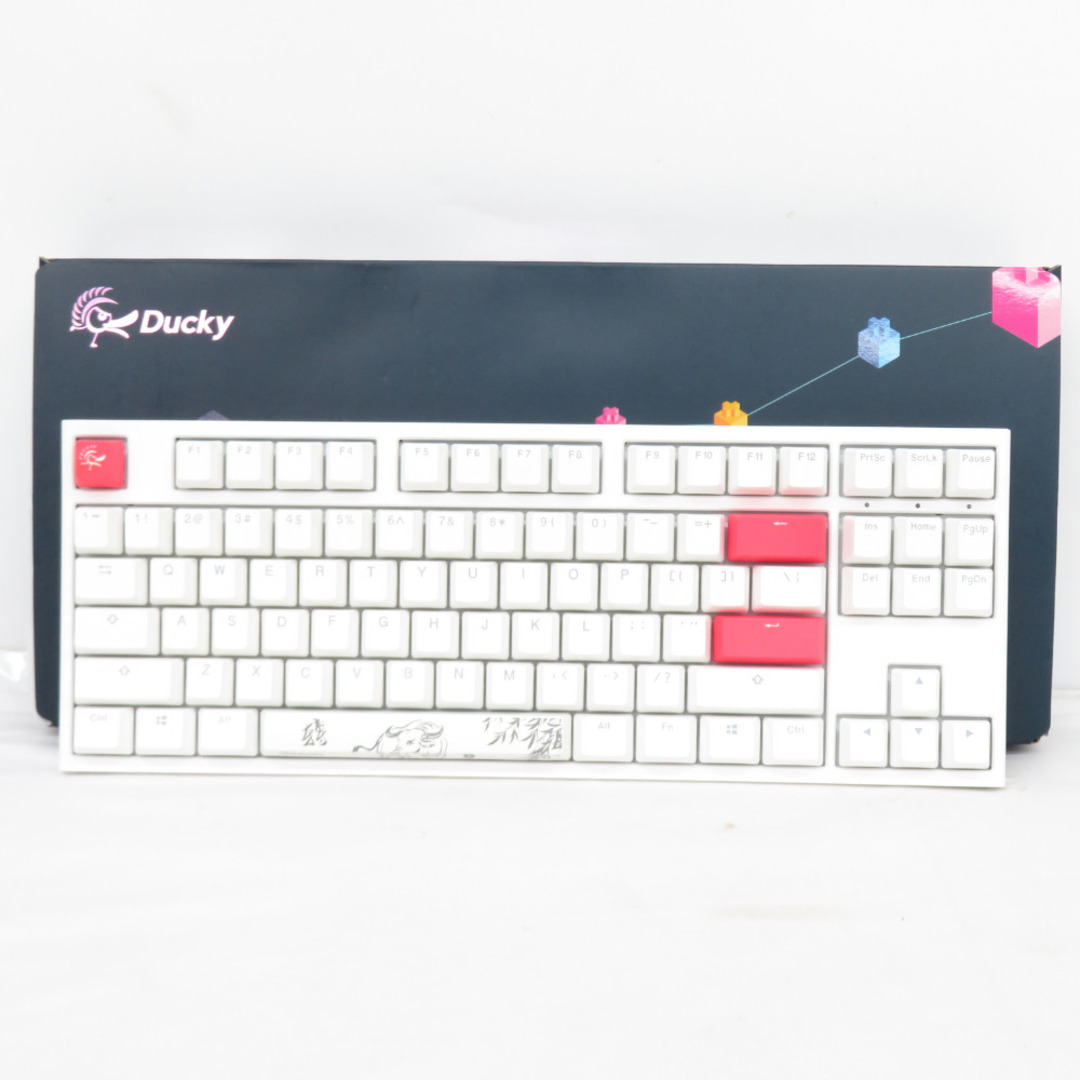 One 2 TKL RGB Pure White Cherry Speed Silver メカニカルゲーミングキーボード 有線 テンキーレス Ducky ダッキー ゲーム周辺機器