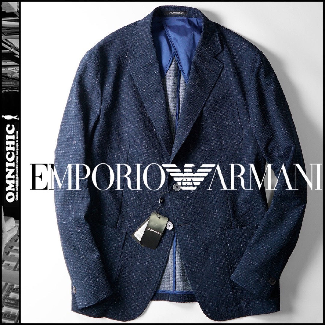 10万EMPORIO ARMANIストレッチテーラードジャケット46アルマーニ-