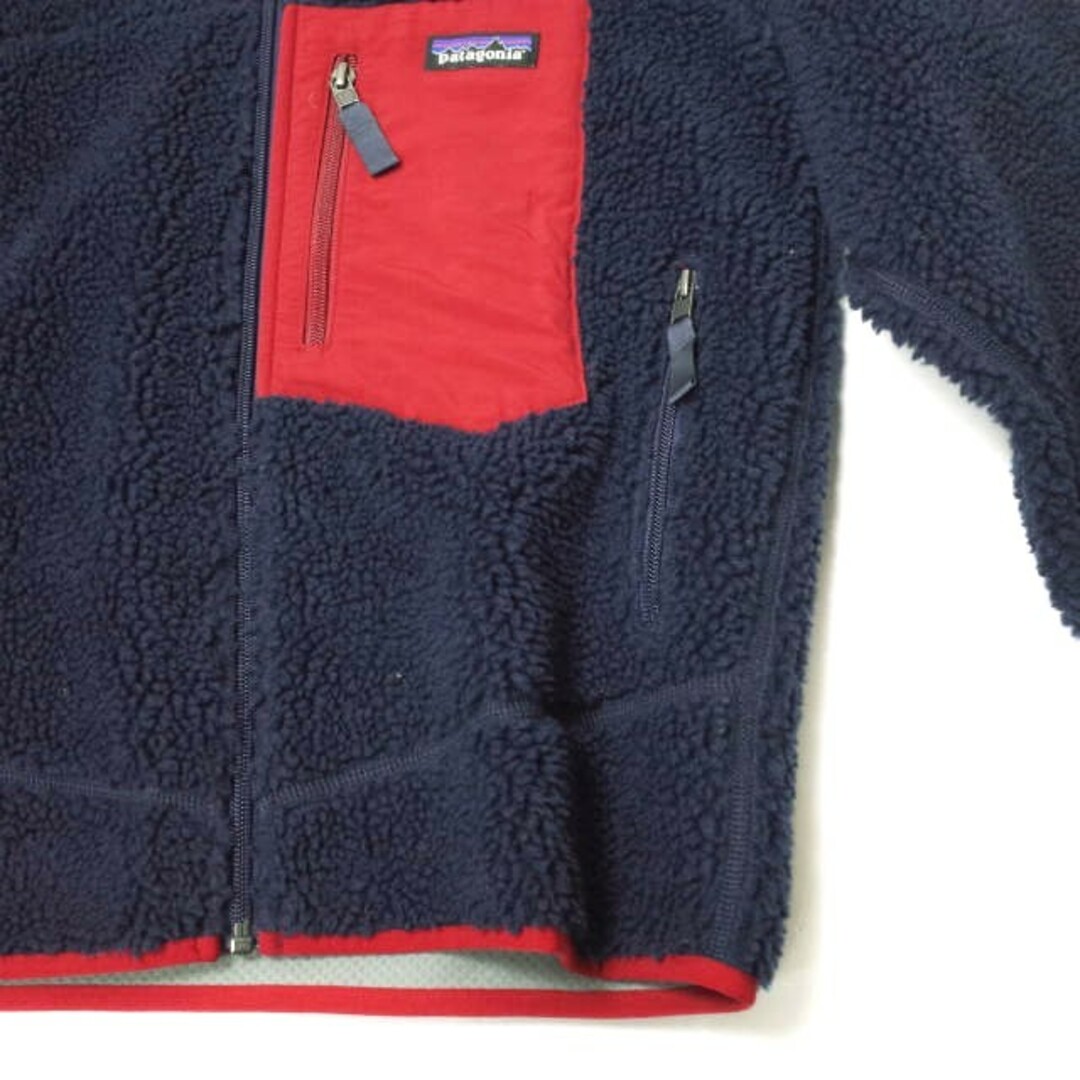 patagonia(パタゴニア)のPATAGONIA パタゴニア 17AW CLASSIC RETRO-X JACKET クラシックレトロXジャケット 23056 XS ネイビー/レッド ボア フリース カーディガン アウター【中古】【PATAGONIA】 メンズのジャケット/アウター(ブルゾン)の商品写真