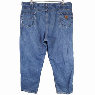 Carhartt カーハート チェック裏地付きデニムパンツ 大きいサイズ  ワーク ブルー (メンズ 48/32)   O5057