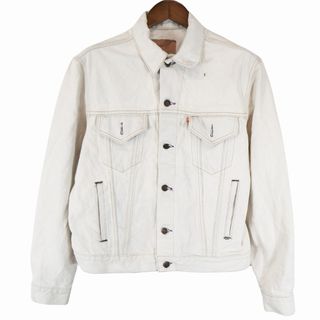 リーバイス(Levi's)のLevi's リーバイス デニムジャケット アメカジ ホワイト (メンズ M相当) 中古 古着 O5086(Gジャン/デニムジャケット)