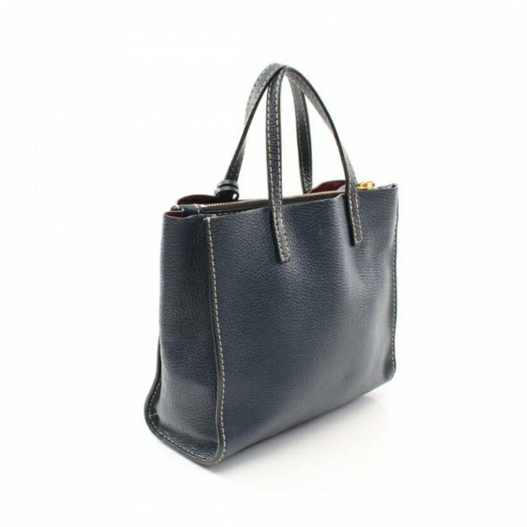 MARC JACOBS(マークジェイコブス)のThe Grind Mini Tote ザ グラインド ハンドバッグ レザー ダークネイビー 2WAY レディースのバッグ(ハンドバッグ)の商品写真