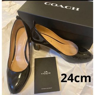 コーチ(COACH)のCOACH♡エナメルパンプス♡ブラック(ハイヒール/パンプス)