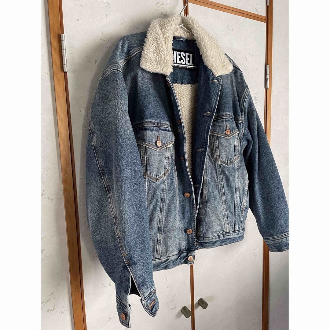 美品 DIESEL ディーゼル 極暖 デニムボアジャケット M 日本L~XL