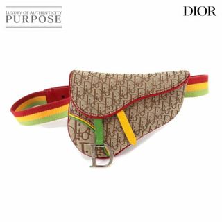 クリスチャンディオール(Christian Dior)の新品同様 クリスチャン ディオール Christian Dior ラスタ トロッター サドル ベルトポーチ ウエスト バッグ キャンバス レザー マルチカラー VLP 90208110(ボディバッグ/ウエストポーチ)