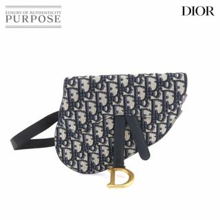 未使用 展示品 クリスチャン ディオール Christian Dior オブリーク サドル ベルトポーチ ウエスト バッグ キャンバス レザー VLP 90208113