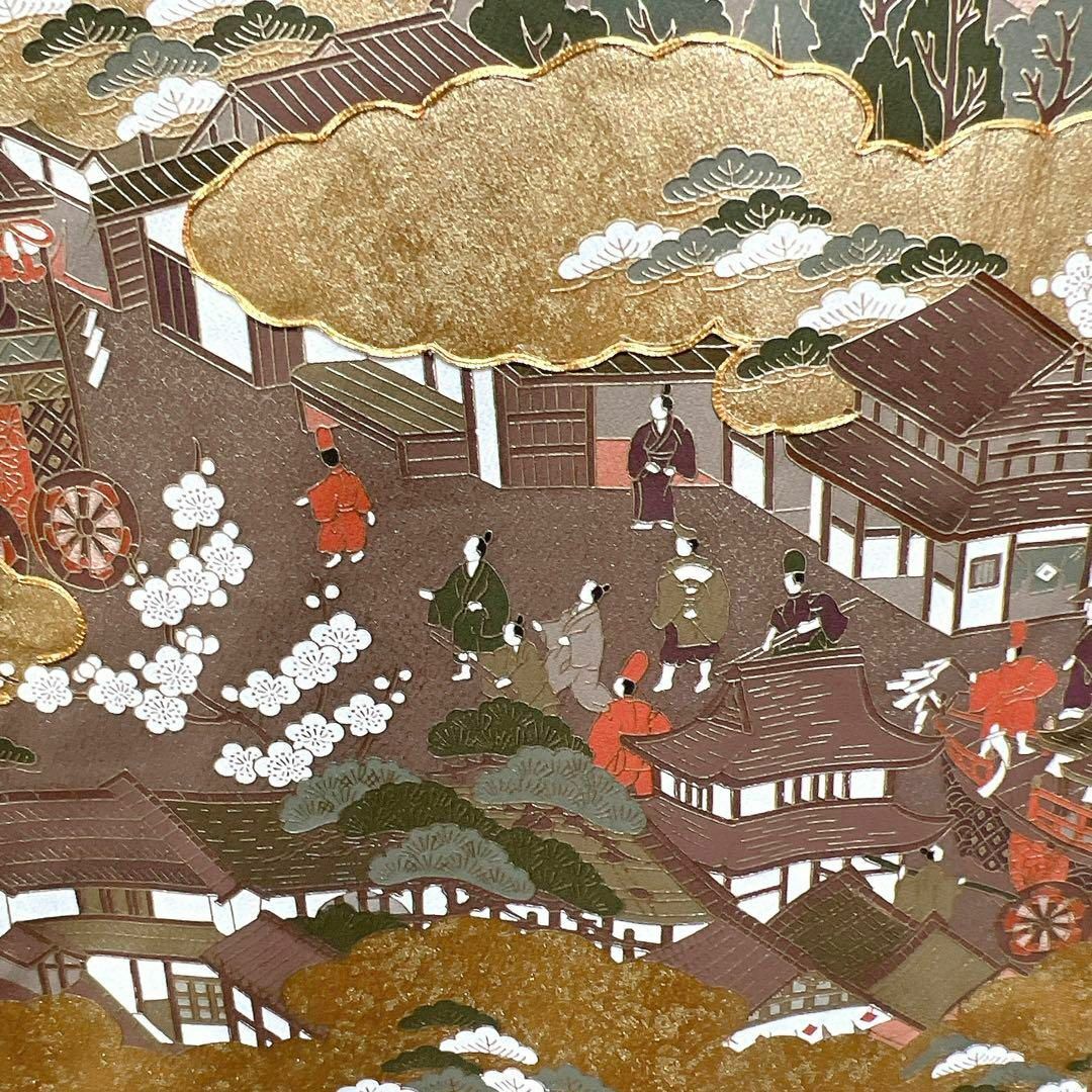 金駒刺繍 平安時代の風景 色留袖 着物-