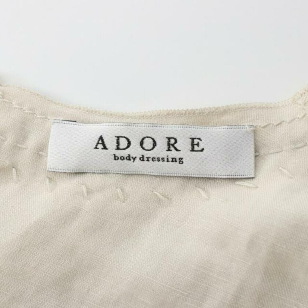 ADORE   ワンピース リネン ビジュー スタッズ ベージュの通販 by