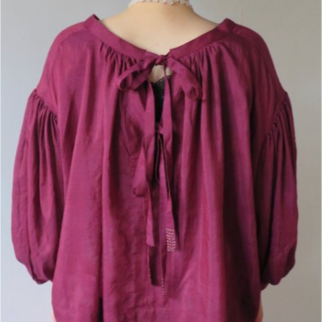 BUNON Khadi Cotton Silk Gather dress レディースのワンピース(ロングワンピース/マキシワンピース)の商品写真