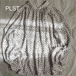 プラステ(PLST)のPLST ドット ブラウスト Mサイズ(シャツ/ブラウス(長袖/七分))