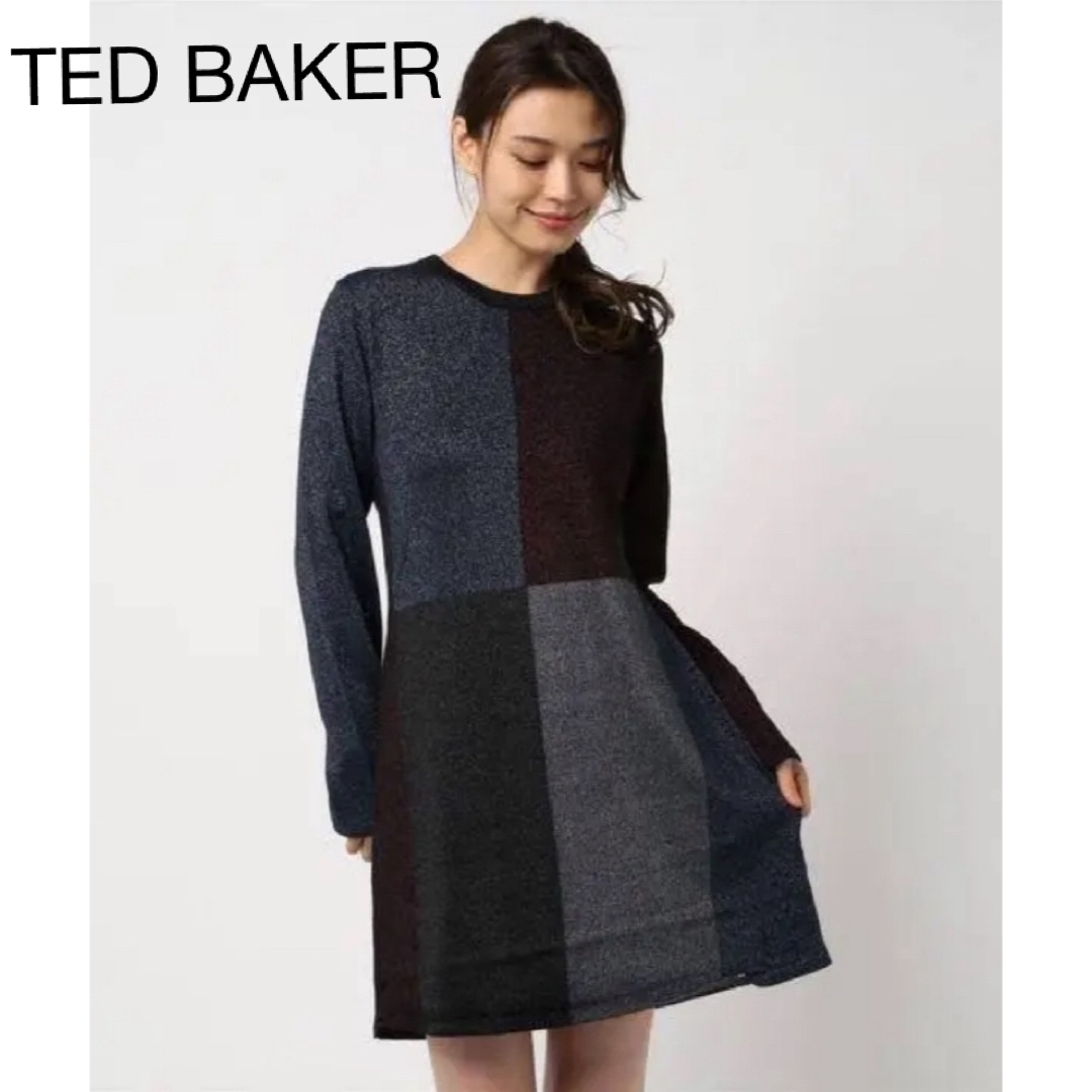 美品‼️TED BAKER ニット プリーツワンピース