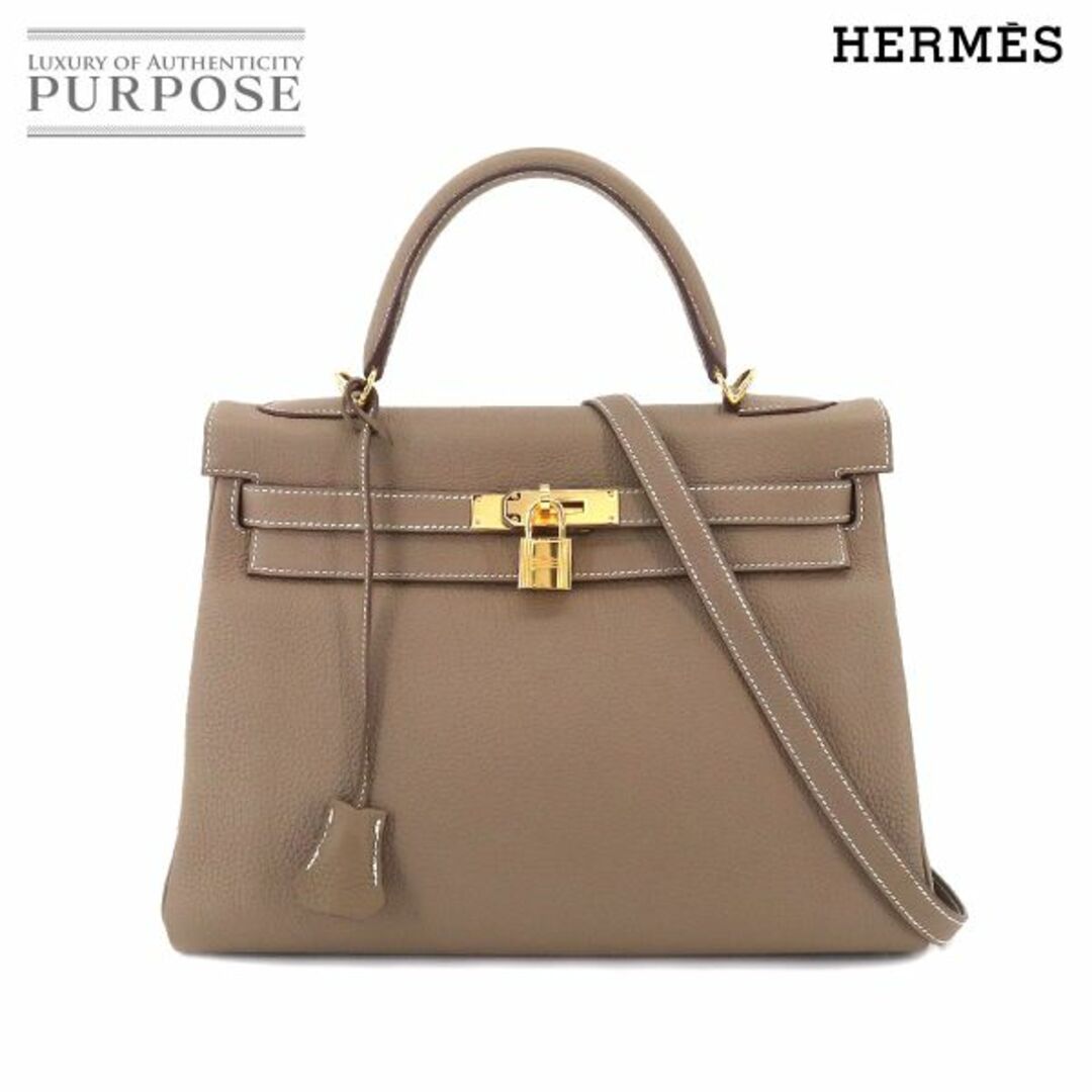 未使用 展示品 エルメス HERMES ケリー 32 2way ハンド ショルダー バッグ トゴ エトゥープ 内縫い A刻印 ゴールド 金具 VLP  90209174 | フリマアプリ ラクマ