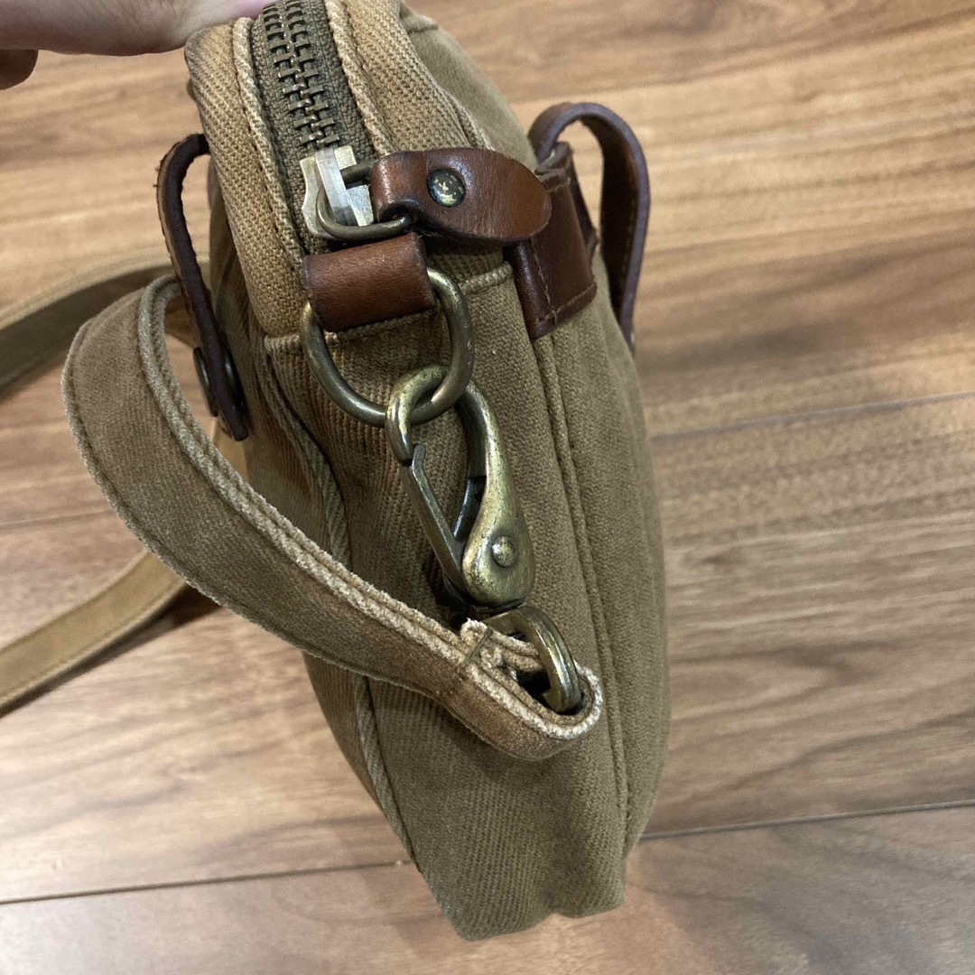 【希少☆】POLO ラルフローレン 帆布 キャンパス×レザー ショルダーバッグ