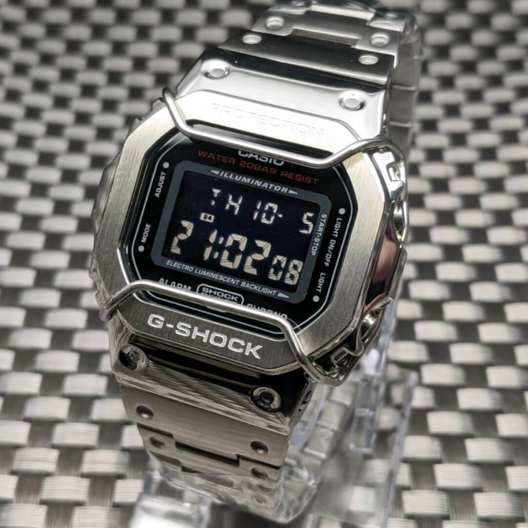 G-SHOCK DW-5600HR フルメタルカスタム + ショックバンパー