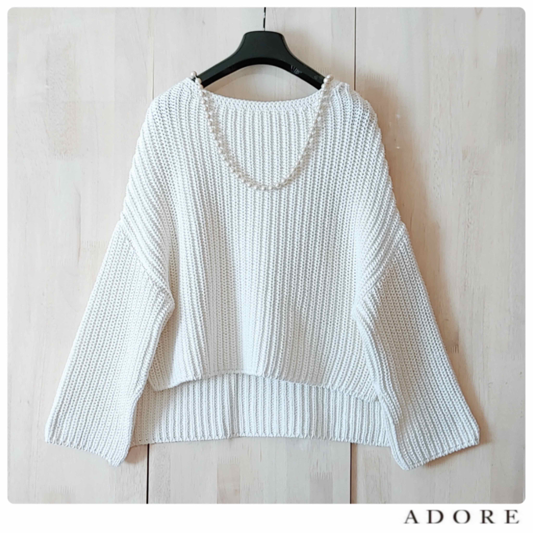 ◆幻◆ 希少美品 定価3.8万円 ADORE VERY掲載　ざっくり編ニット