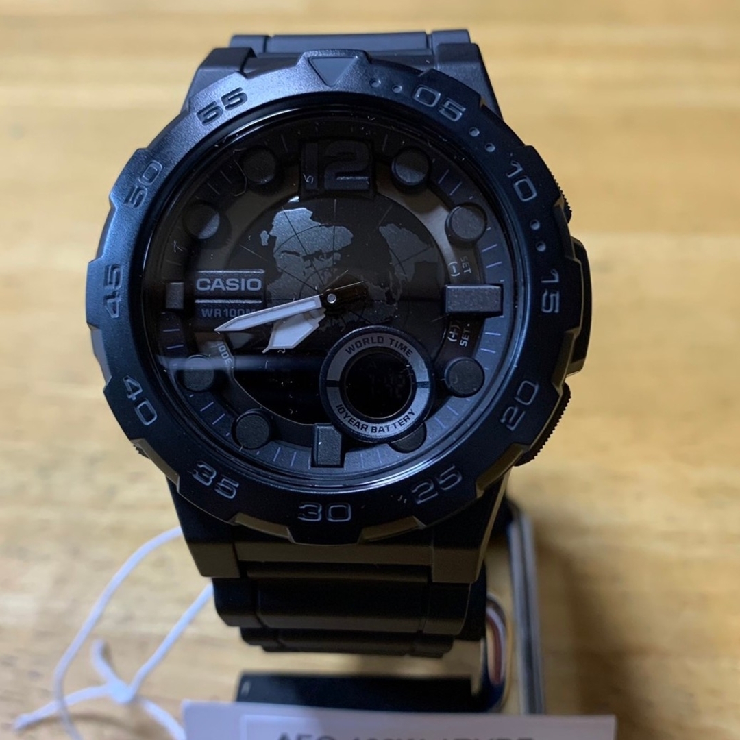 【新品】カシオ CASIO メンズ 腕時計 AEQ-100W-1B ブラック