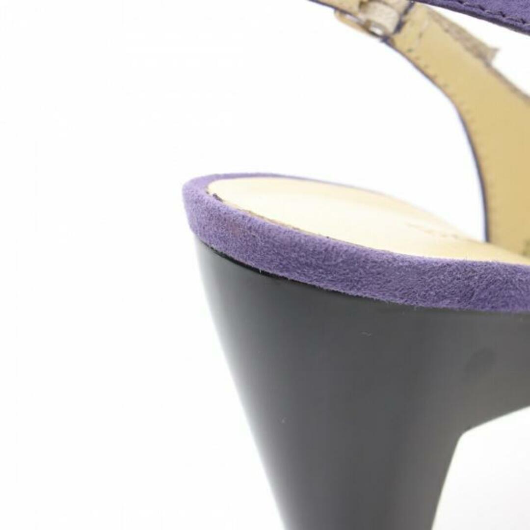 BRUNOMAGLI(ブルーノマリ)の オープントゥ パンプス スエード パープル バックストラップ レディースの靴/シューズ(ハイヒール/パンプス)の商品写真