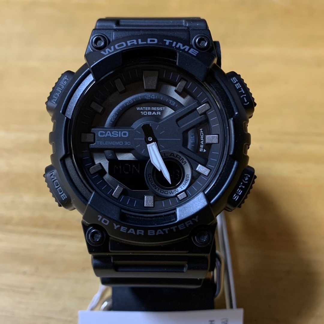 【新品】カシオ CASIO メンズ 腕時計 AEQ-110W-1B ブラック