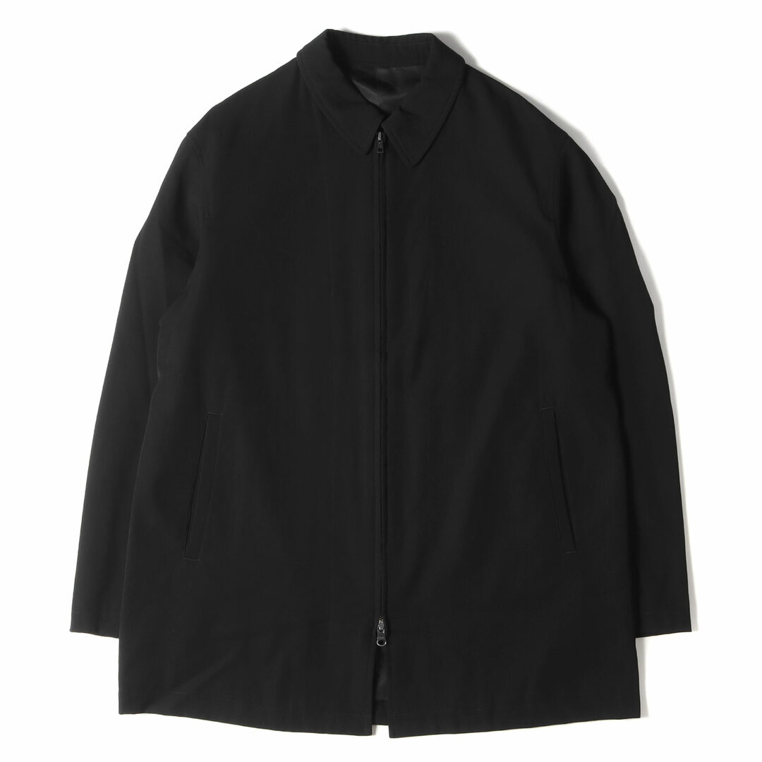 Yohji Yamamoto(Ys) ヨウジヤマモト コート サイズ:M 90s ウールギャバ ダブルジップ ロング コート MW-Y04-100 Ys for men ワイズフォーメン ブラック 黒 日本製 アウター ジャケット ブルゾン 【メンズ】