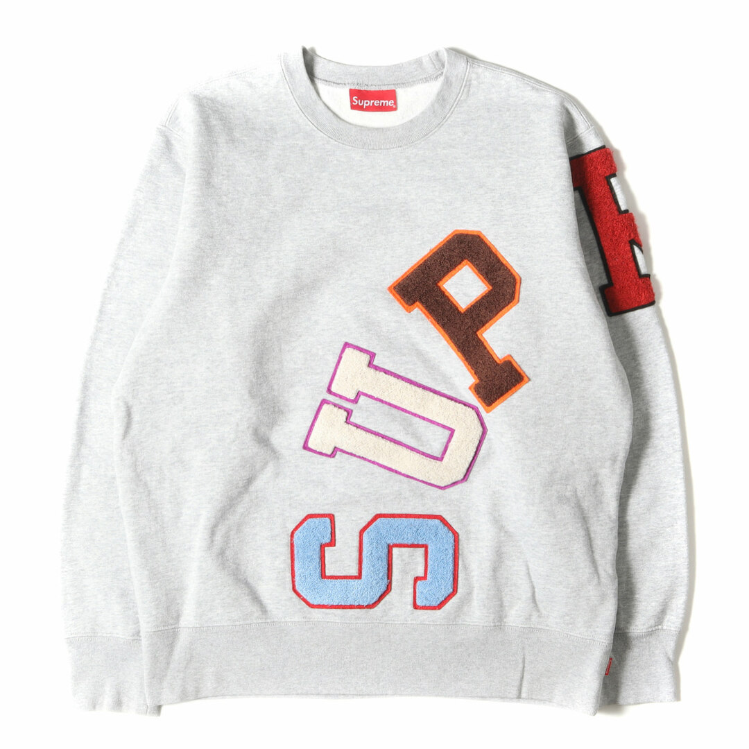 Supreme シュプリーム スウェット サイズ:M 20AW ビッグ アーチロゴ クルーネック スウェットシャツ Big Arc Crewneck  ヘザーグレー トップス トレーナー 長袖 【メンズ】【中古】 | フリマアプリ ラクマ