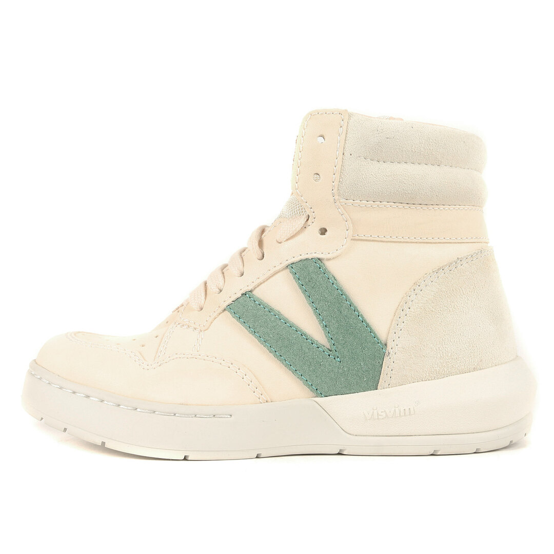 VISVIM(ヴィスヴィム)のvisvim ビズビム サイズ:WMNS W6(23.5-24.5cm) 22SS WMV CHAMBERLAIN HI W / レザー ハイカット スニーカー オフホワイト ライトグリーン 白緑 シューズ 靴 ブランド 【レディース】 レディースの靴/シューズ(スニーカー)の商品写真