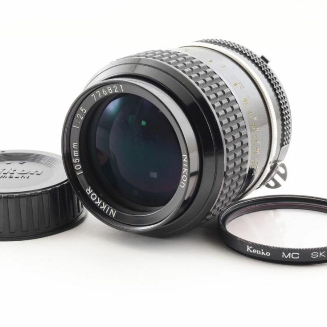 美品 ニコン AI NIKKOR 105mm f2.5 MF レンズ Y979カメラ