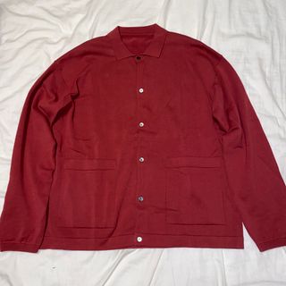 クレプスキュール(crépuscule )のcrepuscule/ニットポロ/カーディガン/RED/size2/コットン(カーディガン)